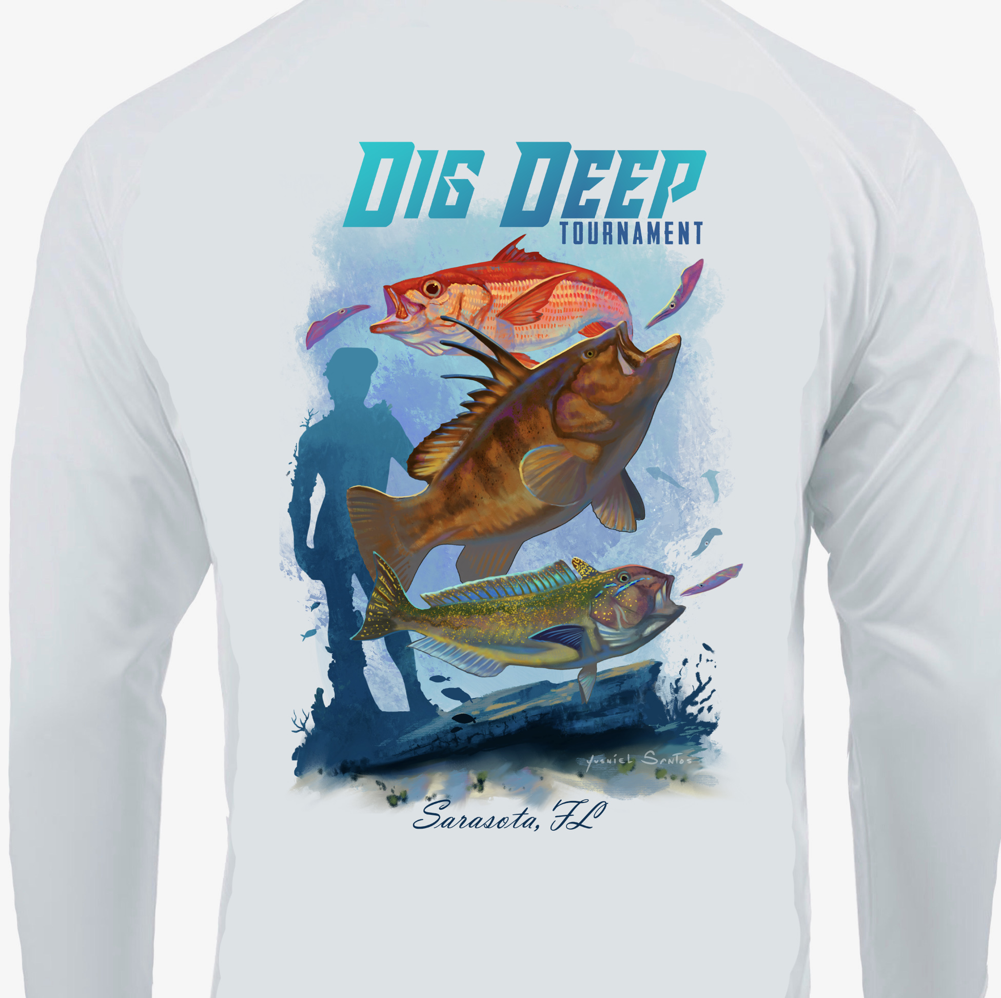 Dig Deep Tournament - Long Sleeve fishing shirt
